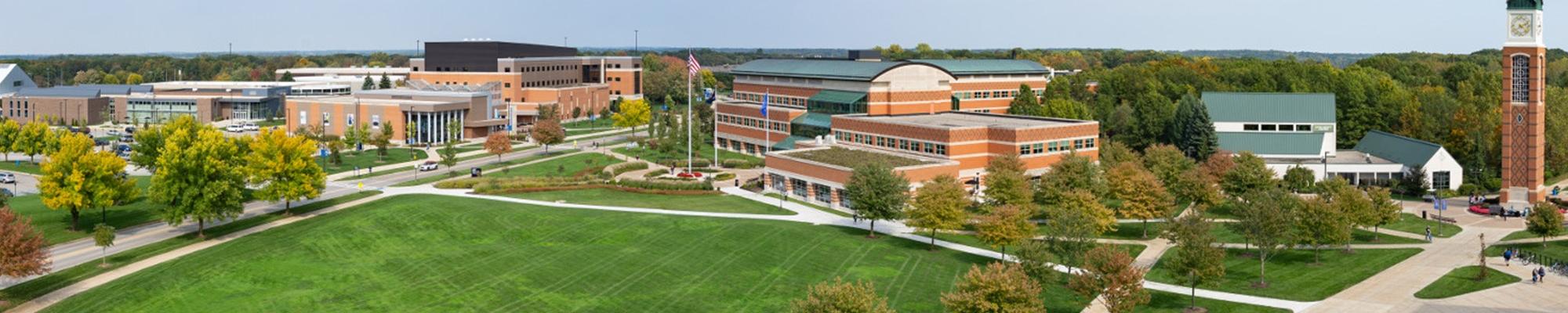 Drone image of Student Services Building